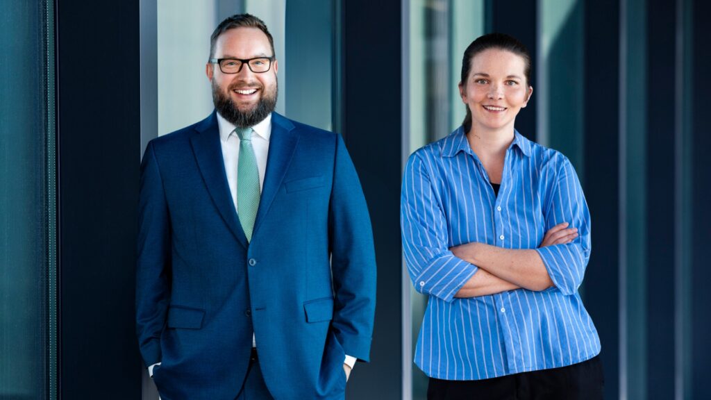 Partner Gernot Fritz und Rechtsanwältin Tanja Pfleger